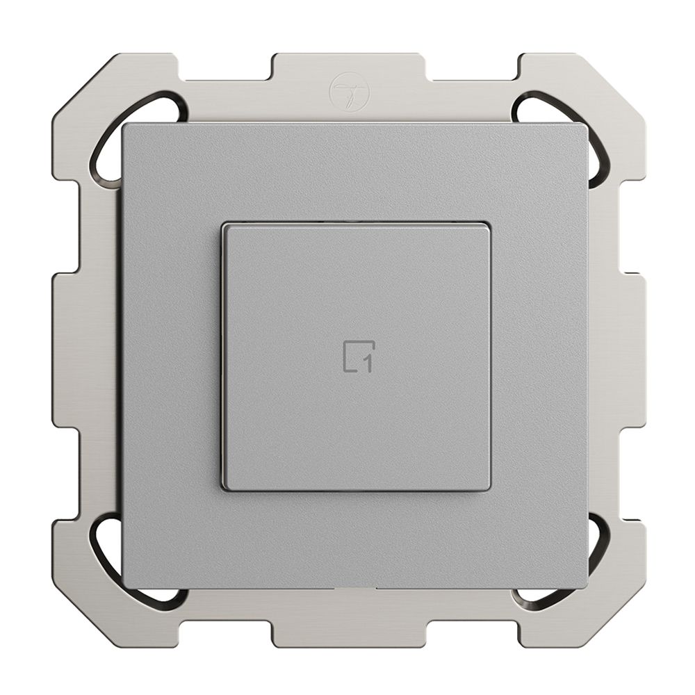 UP-Szenentaster 1 Szene/1T Edue Wiser silver