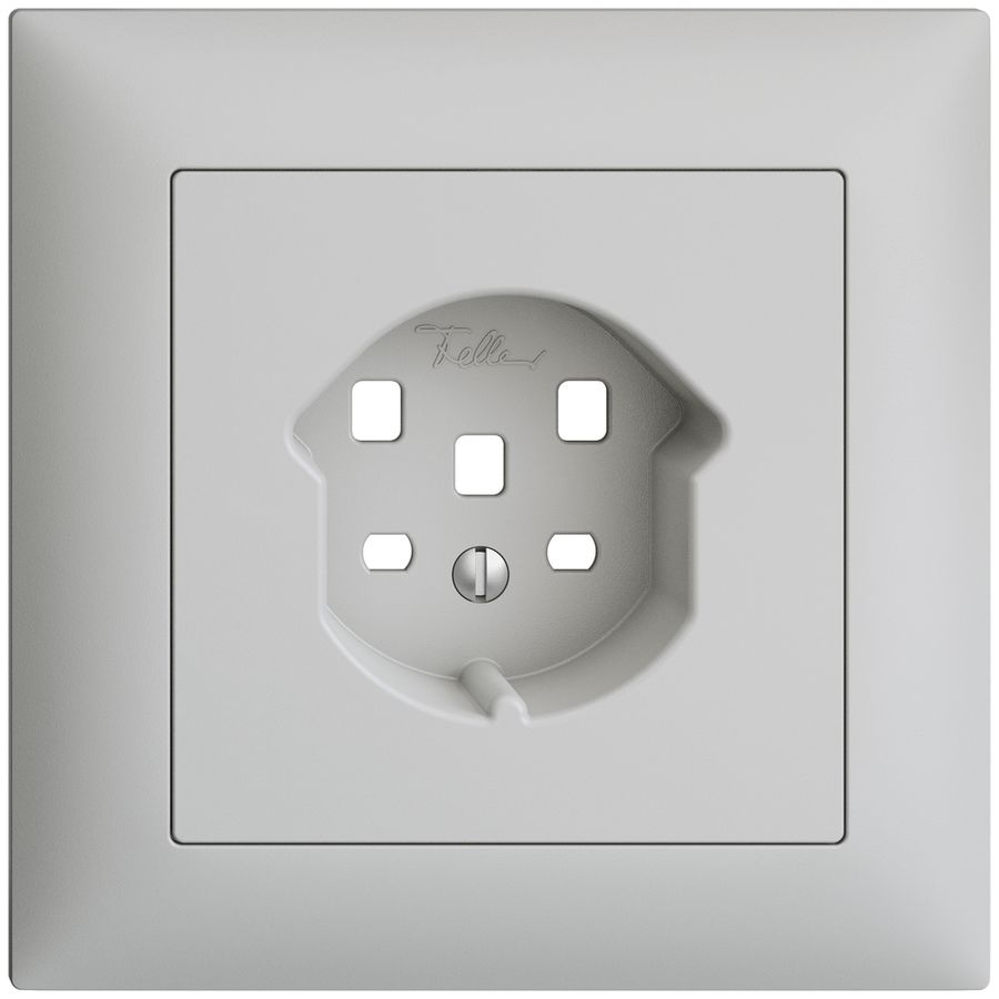 Frontset EDIZIOdue hellgrau 88×88mm 1×T25