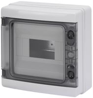 AP-Kleinverteiler GEWISS 40CDK, 1-reihig 8TE, 215×210×100mm, IP65, grau