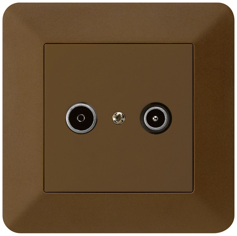 Prise de passage ENC kallysto.trend R/TV 23dB brun