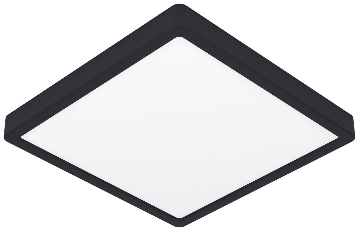 Plafonnier LED Eglo FUEVA 21W 0…2700lm 2700…6500K IP44 VAR 390×25mm noir
