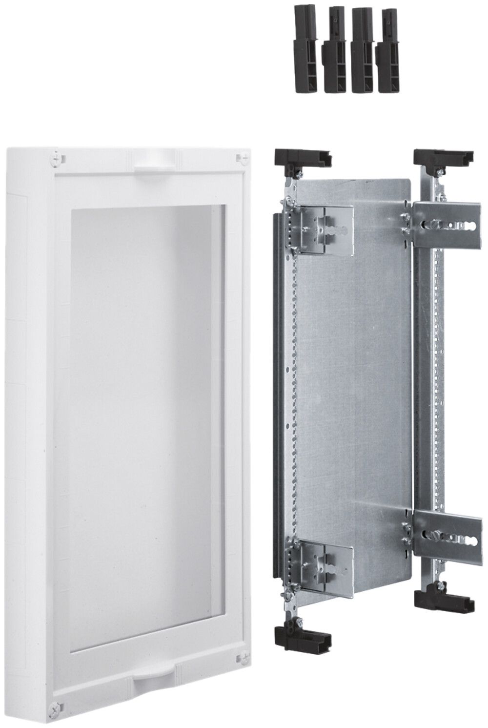 Kit Hager univers N 450×250mm con piastra di montaggio vetro trasparente