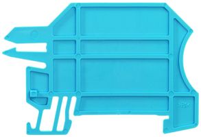 Paroi de fermeture/intermédiaire Weidmüller WHP 2.5-35N/10X3 BL 60×2mm bleu
