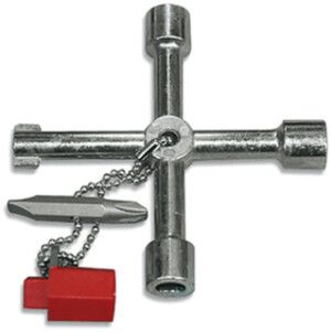 Mastschlüssel mit Halbmondschliessung mit Adapter+Bit