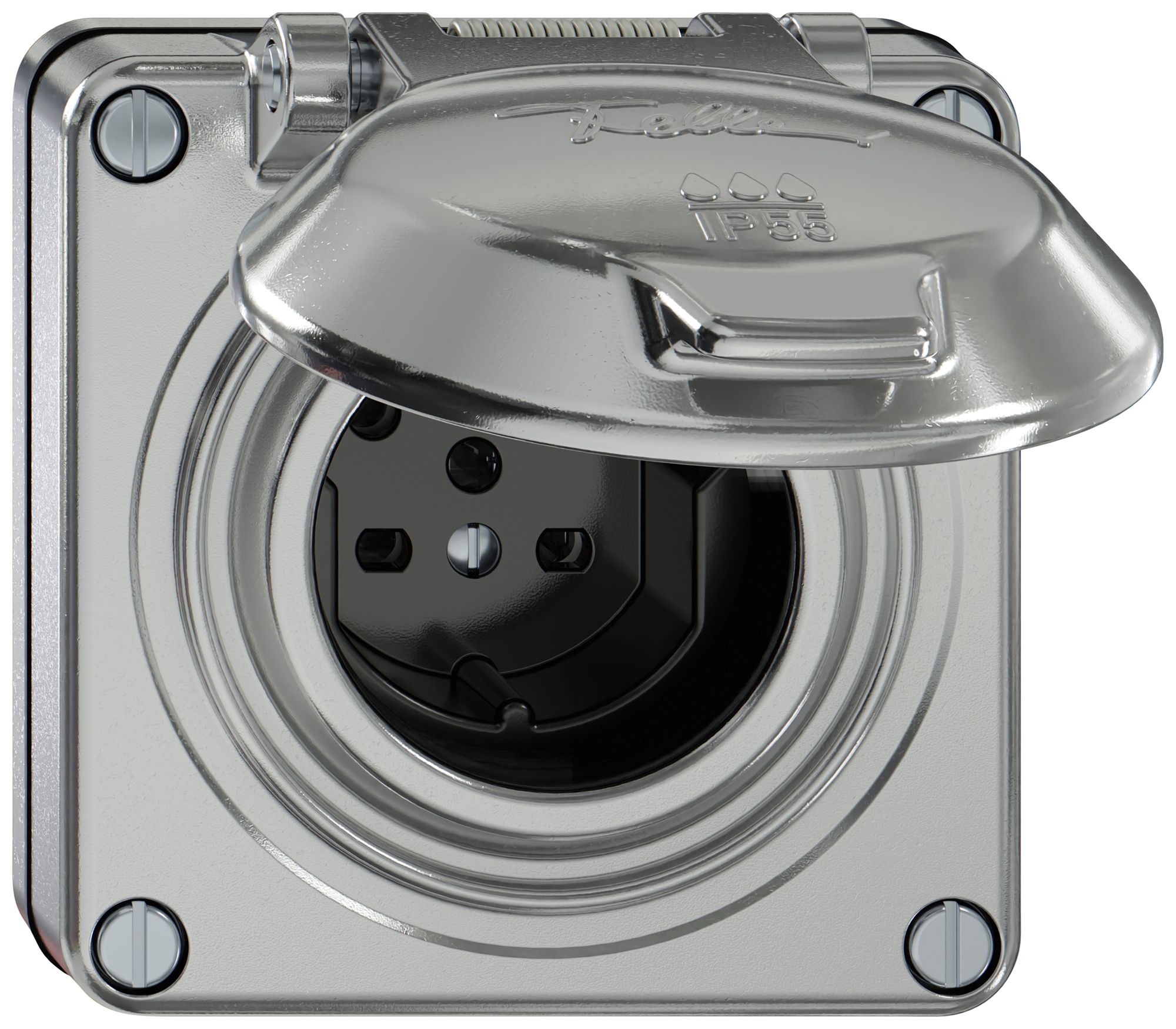 Presa INC ELEMENT SNAPFIX® 1×tipo 15 10A 440V con coperchio IP55 all