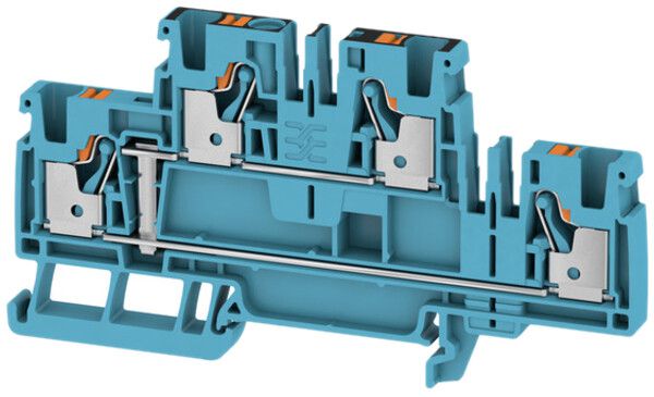 Mehrstock-Reihenklemme Weidmüller A2T PUSH IN 4mm² 2 Etagen blau