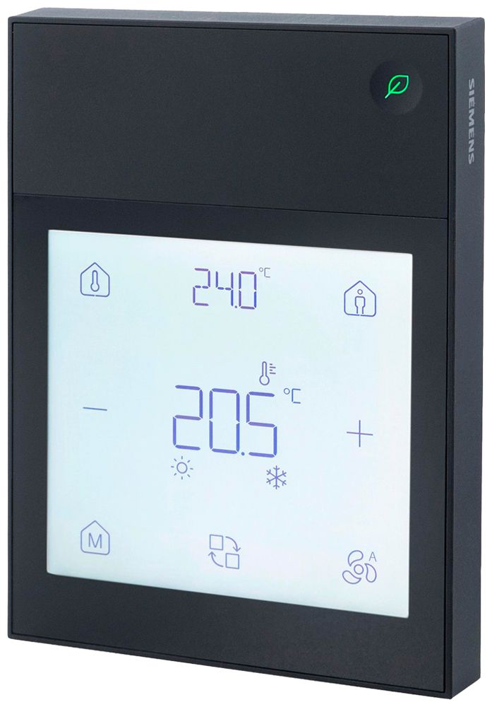 AP-Bediengerät KNX Siemens QMX6.P44 Touchscreen Temp/rF schwarz