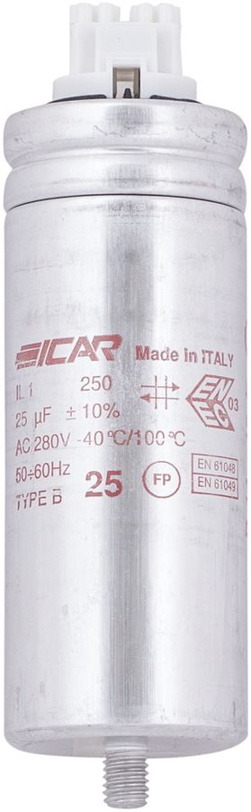 Kondensator ICAR IL 1/250 40X103MM 25µF 250V f.Leuchte (parallel) Ø40×103mm