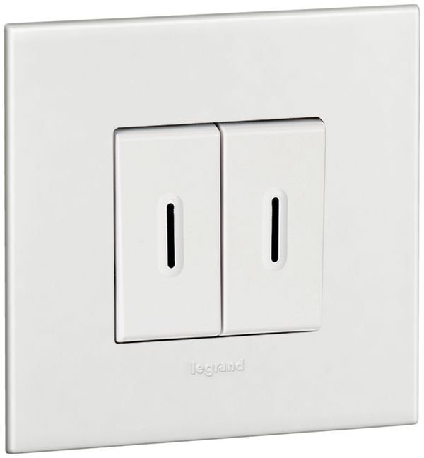 UP-Wipptaster ATO 6A 250V weiss Gr.I 2×AR