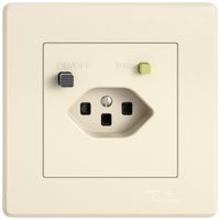 UP-Steckdose FI EDIZIO.liv  1×T23 mit Shutter cr