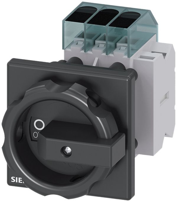 Interrupteur de charge Siemens SENTRON 3LD3 frontal 32A 3L +1F/1O 66×66mm no