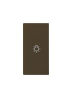 Knopf kallysto mit Symbol Licht braun