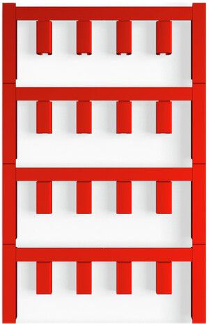 Marcatore d.conduttore Weidmüller MultiCard VT SF p.Ø3.6…6mm 12×5.7mm PA66 rosso