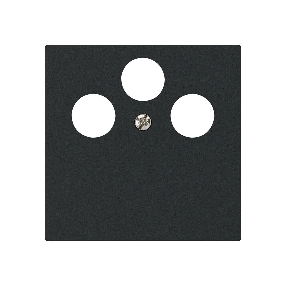 Placca frontale kallysto per R&M HWS nero 3×coass.SAT