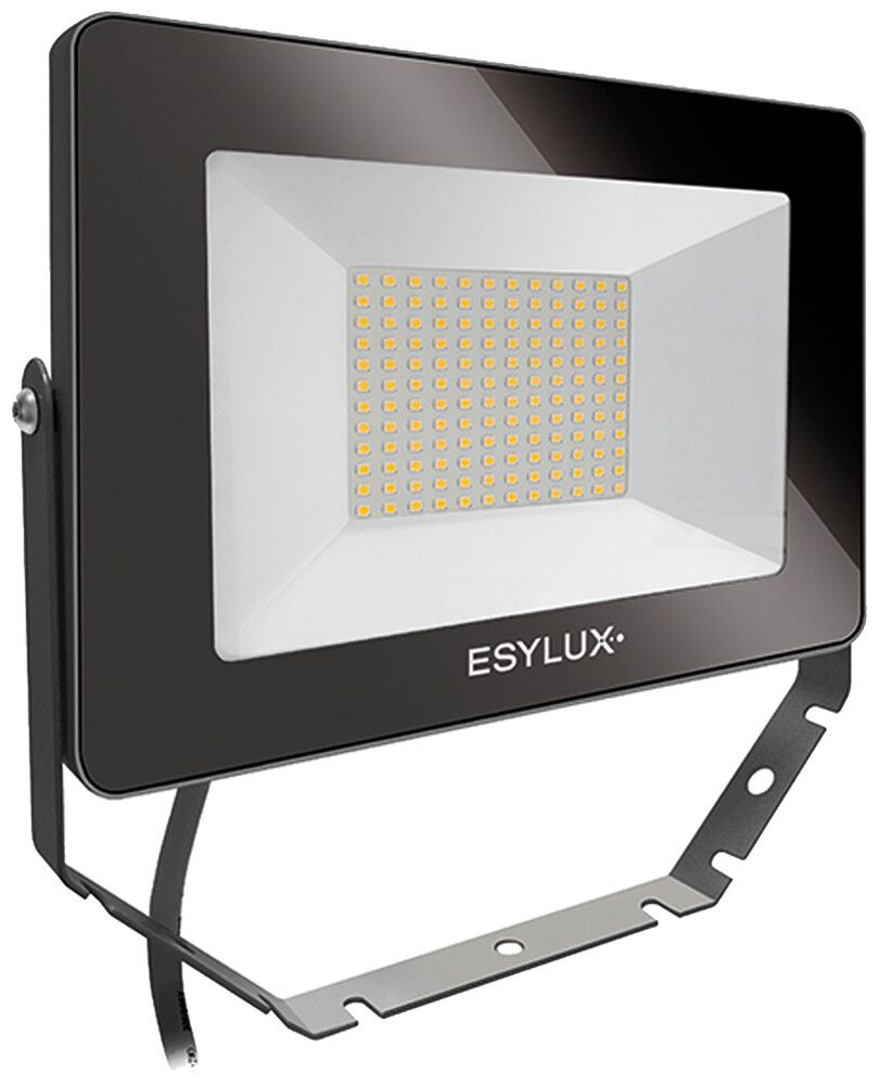 LED-Strahler ESYLUX OFL BASIC, 50W 4000K 5000lm 240×32×170mm IP65, schwarz
