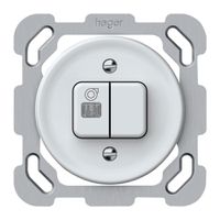 UP-Leuchtdruckschalter origin Sch 3 + Ventilator LED 77×77mm weiss