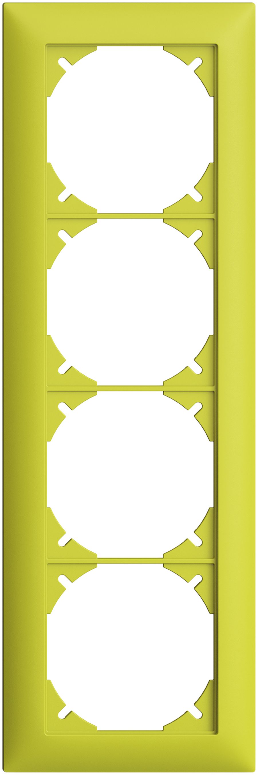 Telaio di copertura EDIZIOdue 4×1 lemon