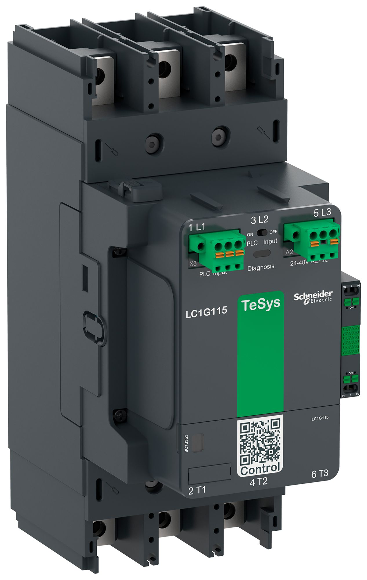 Leistungsschütz TeSys 24…48VAC/DC 3NO 250A 115A 55kW 1000V