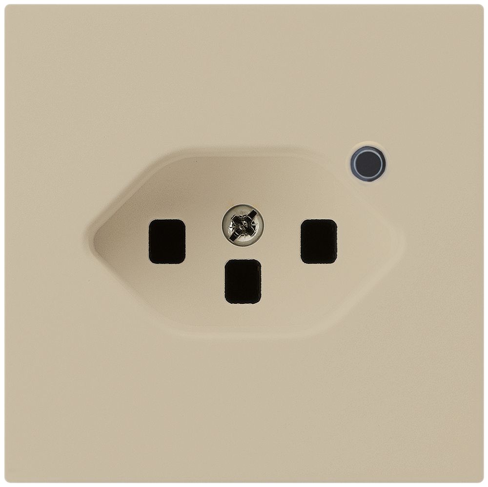 Steckdose Hager kallysto 1×T23 beleuchtet A beige