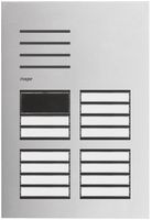 Aussenstation Audio Hager elcom.one 2-Draht mit LED für 14Wohnungen Edelstahl