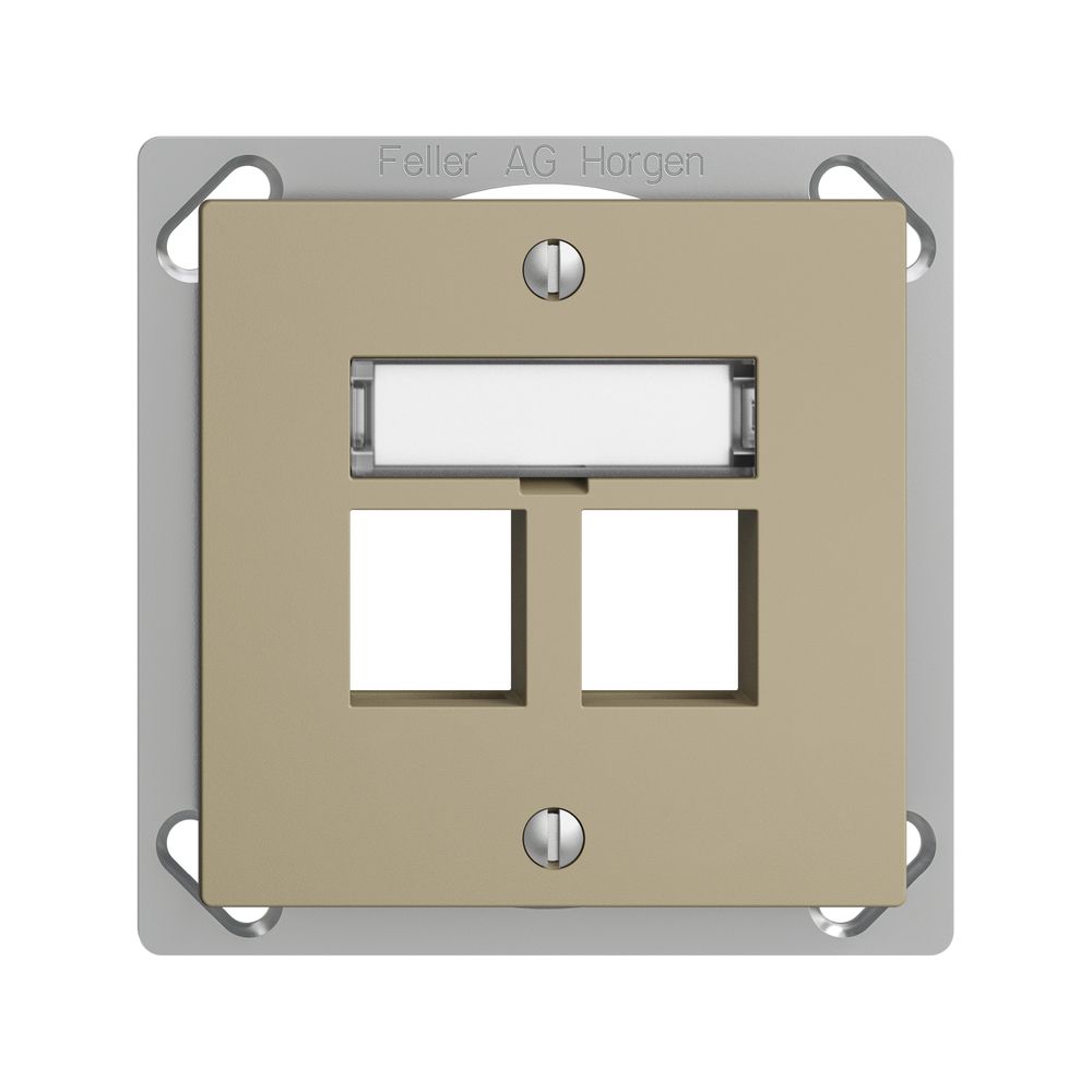 EB-Montageset EDIZIOdue FM.TE, Geradeauslass, für 2×Keystone, sand
