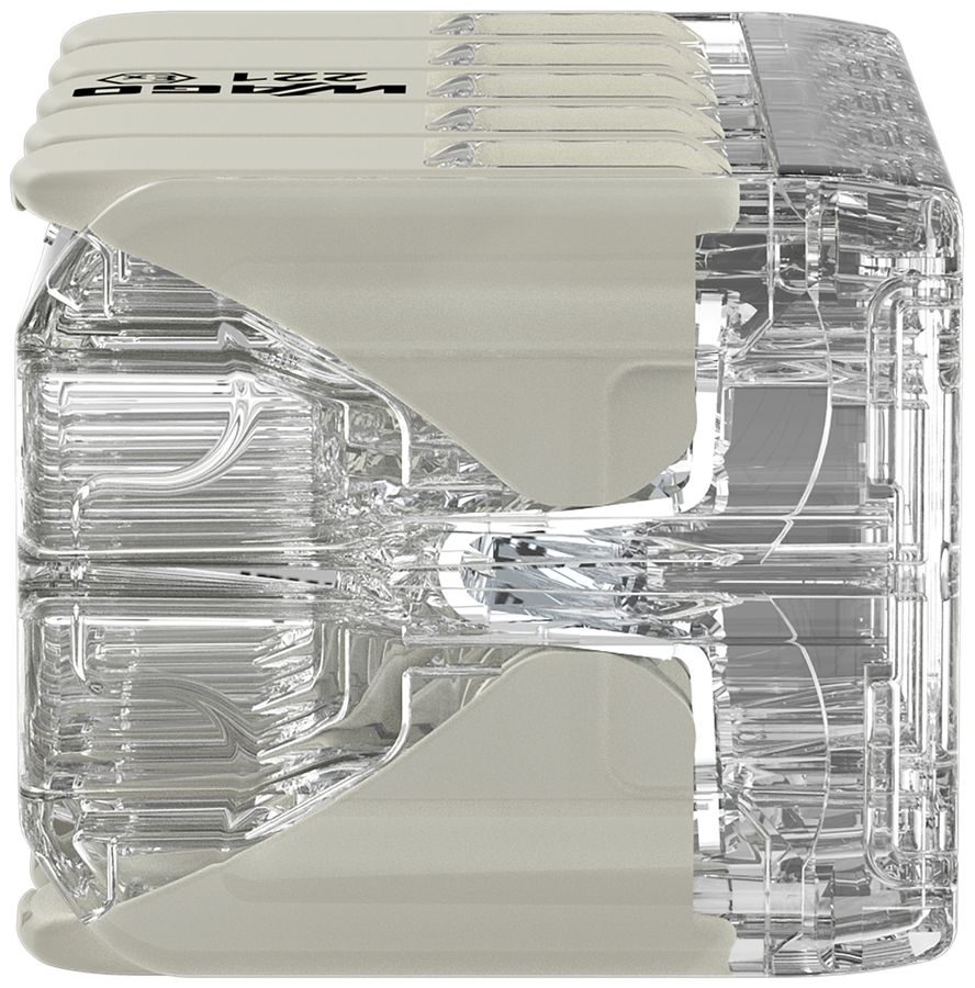 Borne de connexion WAGO 221 10×0.2…4mm² levier 32A 440V gris transparent