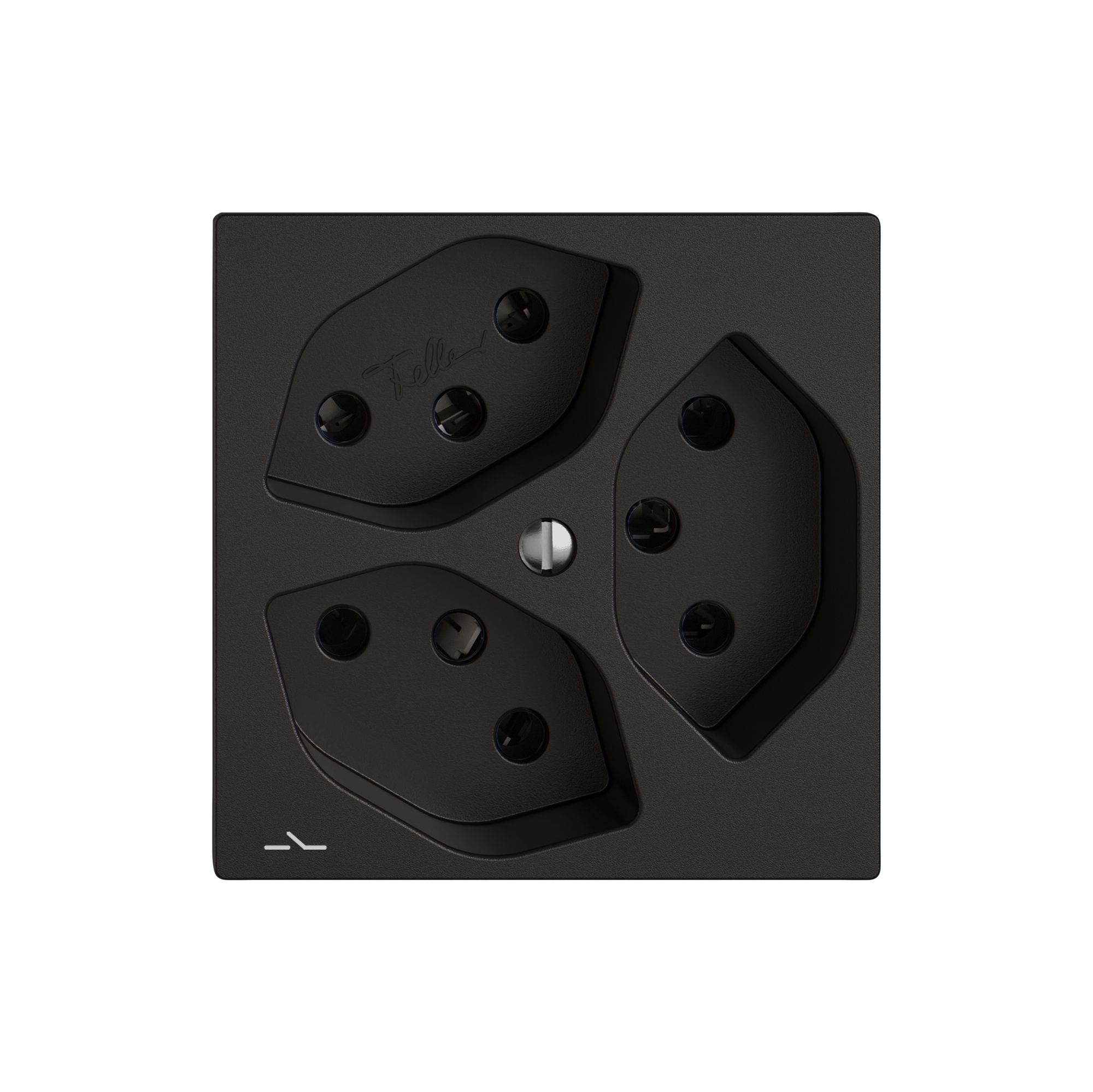 Steckdose EDIZIO.liv SNAPFIX® 3×T13 1×S sz