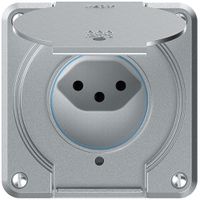 Steckdose robusto 1×Typ 13 beleuchtet IP55 aluminium