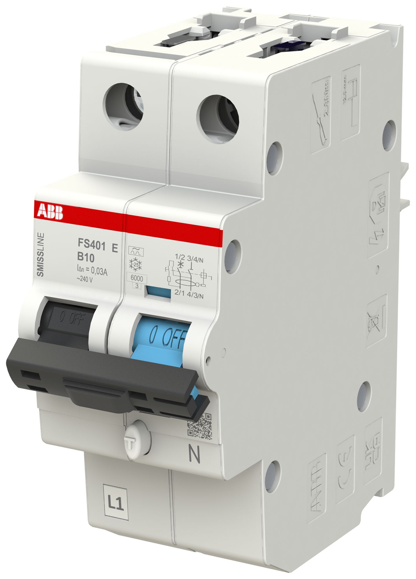 FI/LS-Schalter ABB FS401E SMISSLINE TP B-10A/30mA 1LN 6kA Typ A