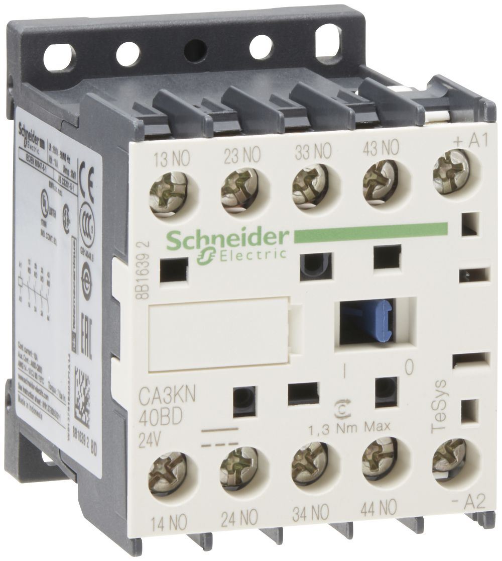 Contattore ausiliare Schneider Electric CA3-KN40 BD24VDC 4Ch