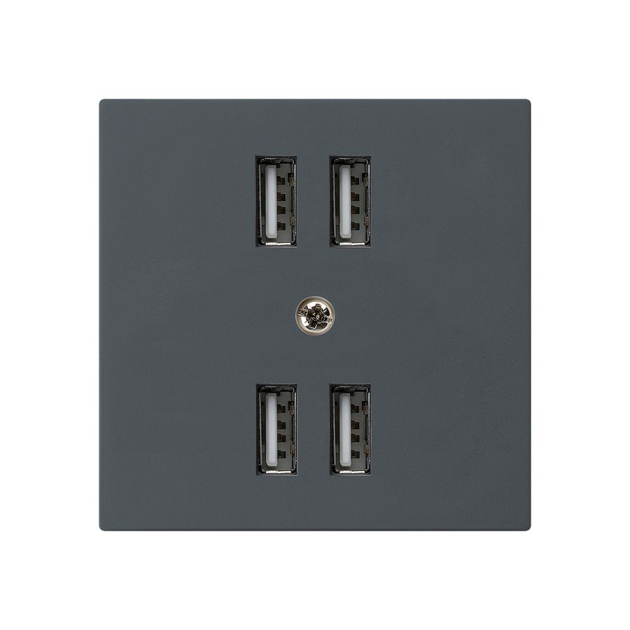 Steckdose 4×USB kallysto A 2400mA anthrazit