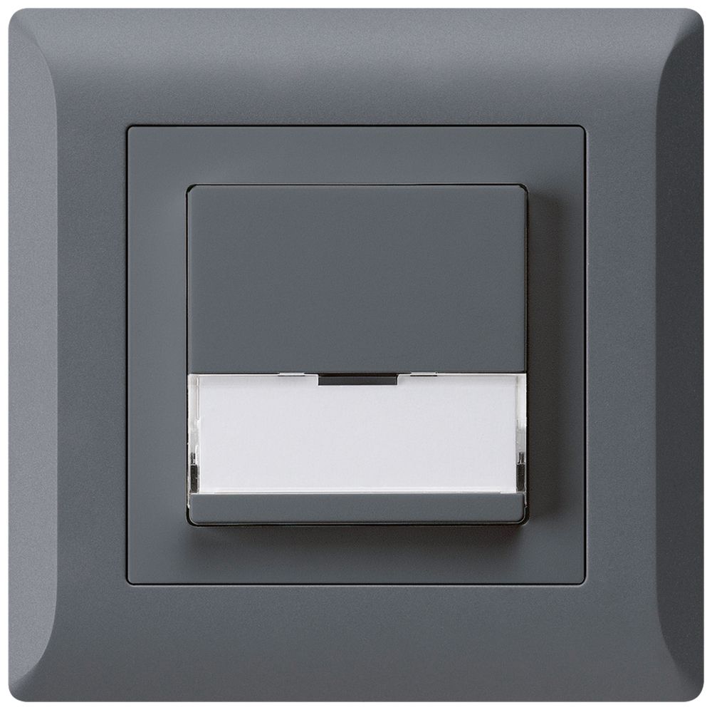 UP-SonnerieTaster kallysto.line anthrazit A/1L mit Namensschild 37×15mm