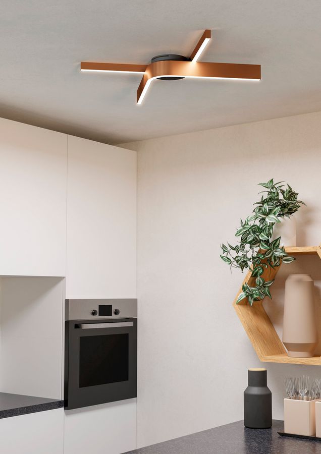 LED-Deckenleuchte Eglo FOLCINO-Z 36W 0…3720lm 2700…6500K DIM 640×140mm Bronze