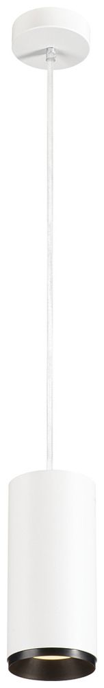 LED-Pendelleuchte SLV NUMINOS L PHASE 28W 2430lm 3000K 24° Ø100×213mm weiss