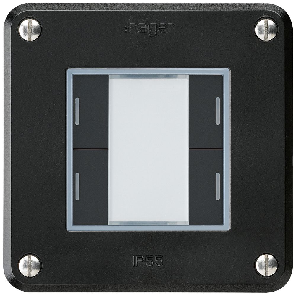Tasto INC robusto A KNX 4× nero LED RGB s/e-link