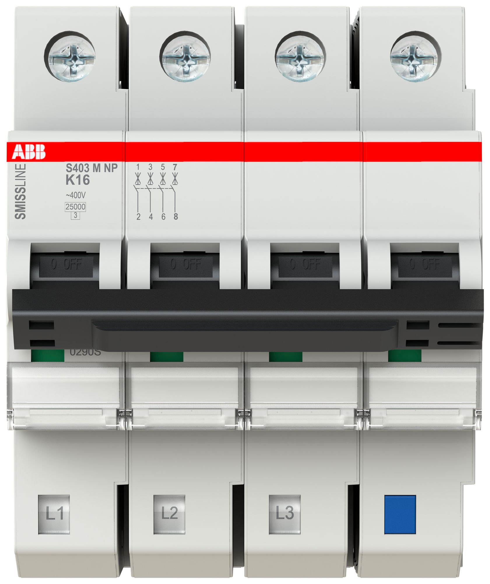 Disgiuntore SMISSLINE TP S 4×16A K 25kA NP