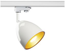 Luminaire SLV PARA CONE 14 TRACK GU10 25W adaptateur 3-ph. Ø135mm blanc/or
