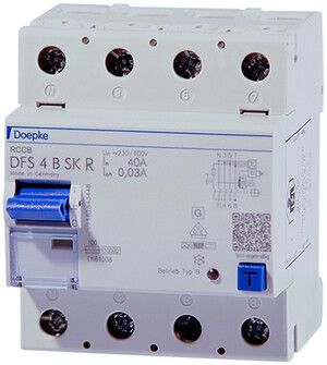 Fehlerstromschutzschalter Doepke 40A 30mA 4L Typ B SK