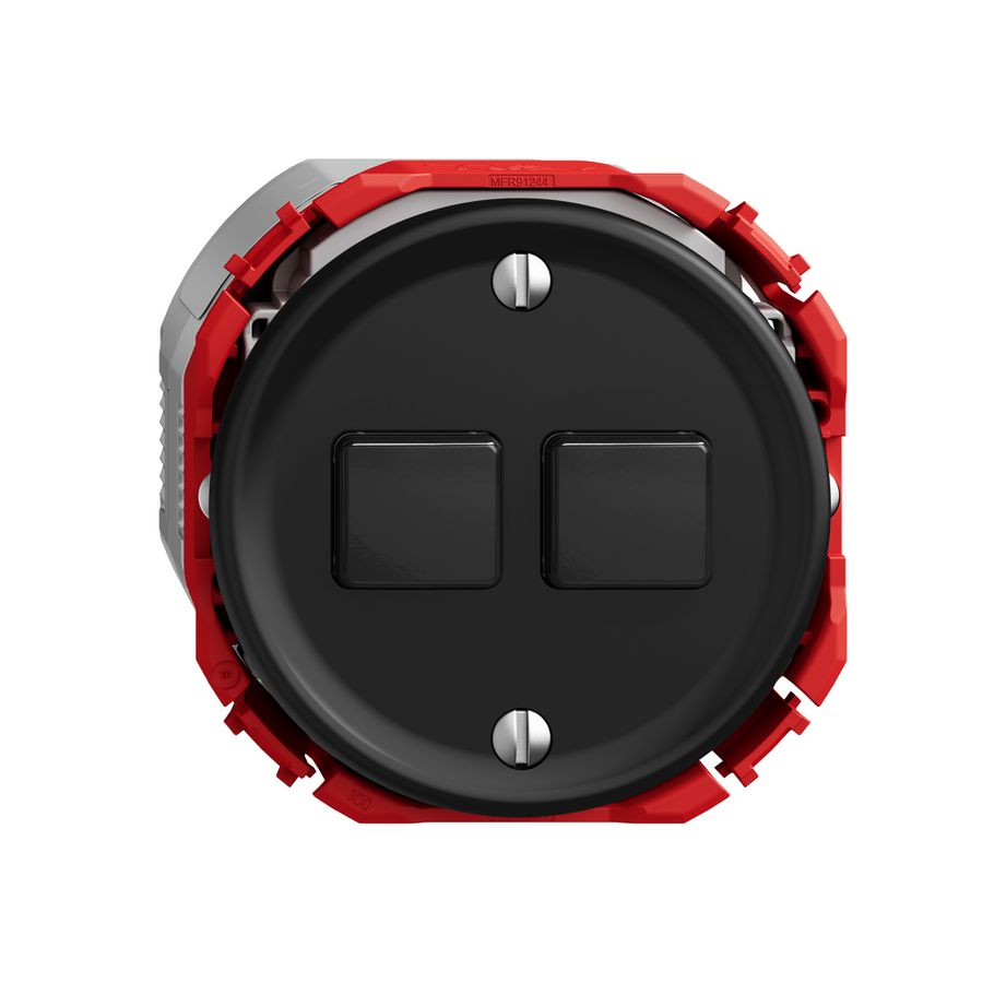 Druckschalter STANDARDdue Wiser SNAPFIX® 2 Kanal 2 Tasten sz