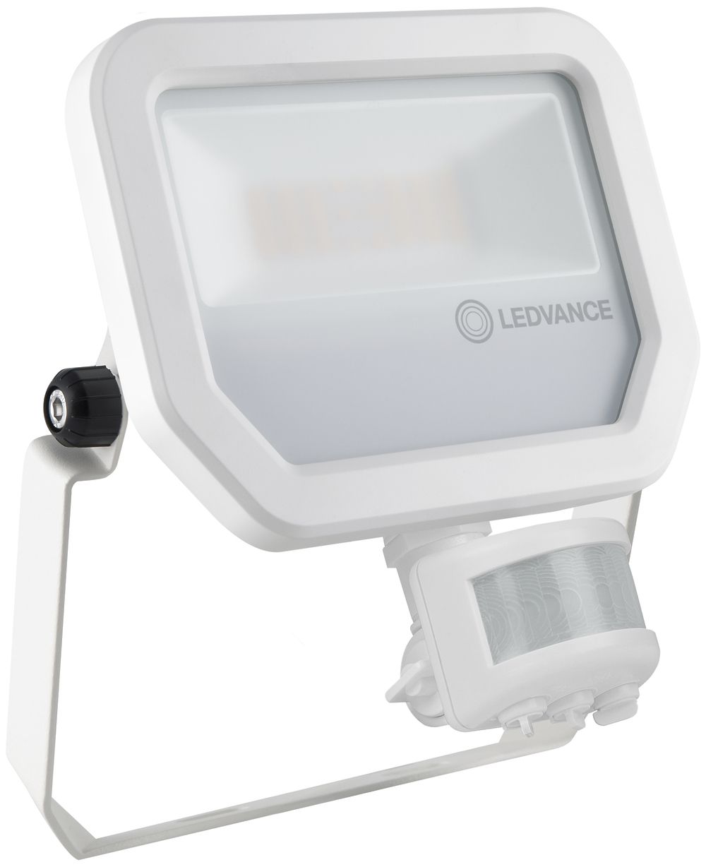LED-Strahler LEDV FLOODLIGHT PFM SYM 100 S 50W 830 IP65 Bew.Tag.sensor weiss