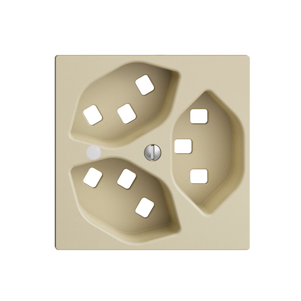 Kit frontale EDIZIOdue vanille 60×60mm 3×T23 con lente