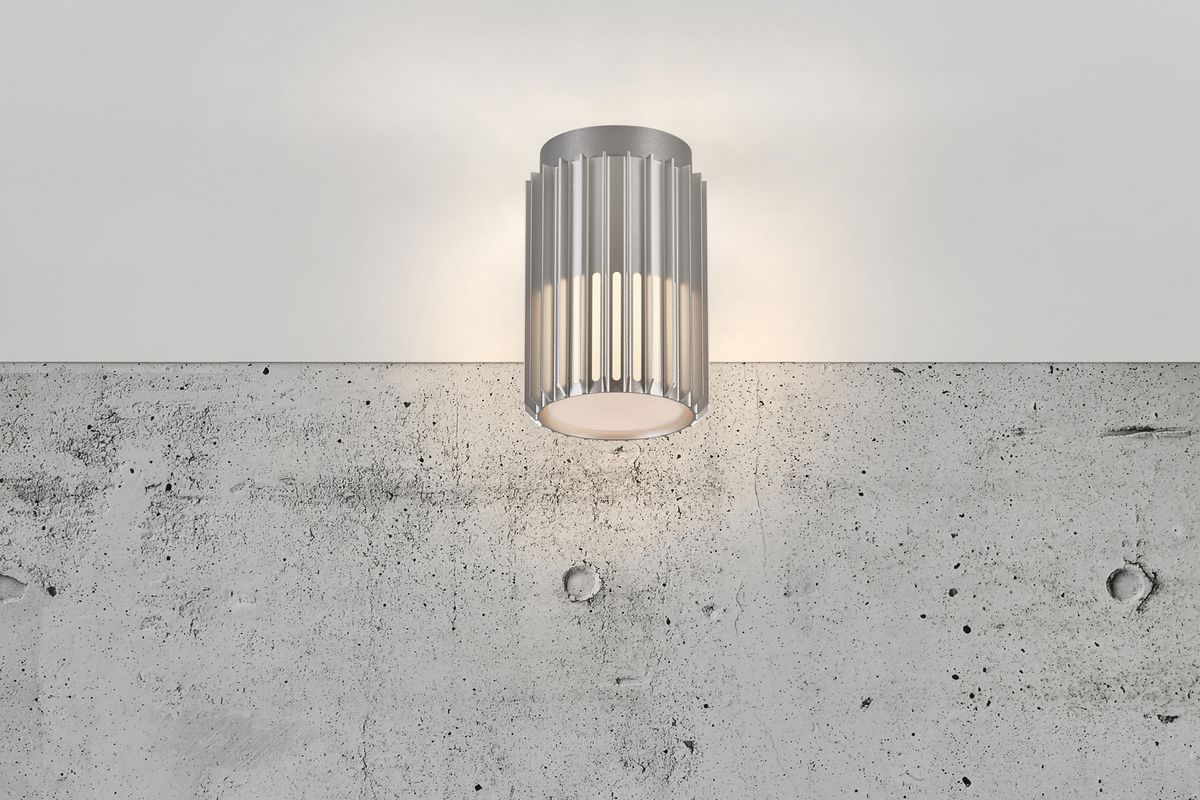 Deckenleuchte Nordlux ALUDRA 1×E27 15W IP54 Ø124mm Aluminium