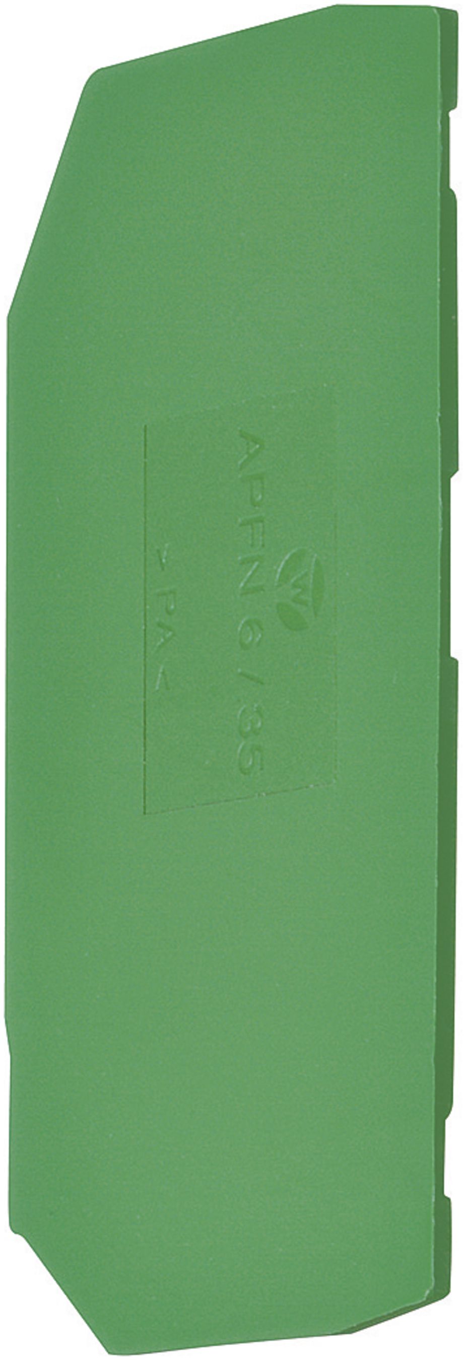 Paroi de fermeture Hager pour KYA06EH2 brides PE 6mm² vert