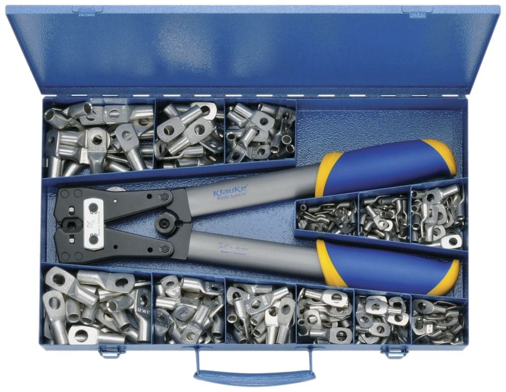 Coffret d'assorti.Klauke DIN cosse à sertir/outil de serti.