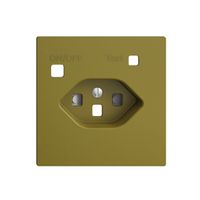 Kit frontal EDIZIOdue pour prise FI F, T23, shutter, olive