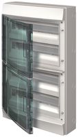 AP-Kleinverteiler ABB M65W472TN4, 4-reihig, 72TE, 656×382×120mm, IP65, grau