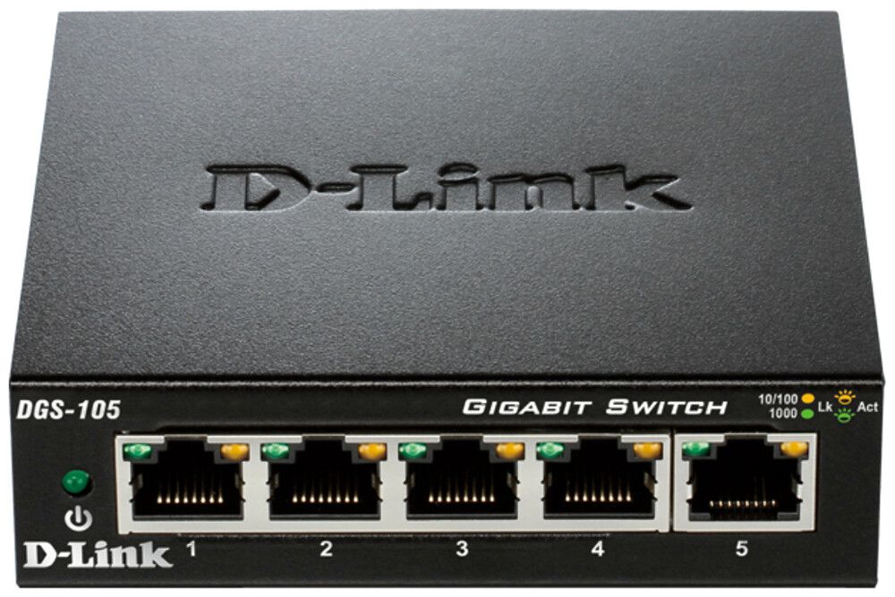 Switch D-Link DGS-105/E, 5-Port unmanaged Gigabit