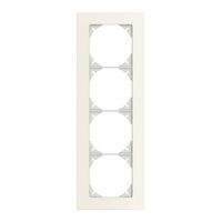 Abdeckrahmen EDIZIOdue prestige 4×1 aluminium weiss