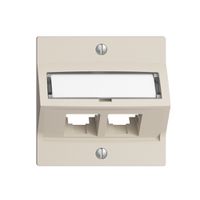 Kit di montaggio S-One EDIZIOdue F per 2×RJ45 obliquo, crema