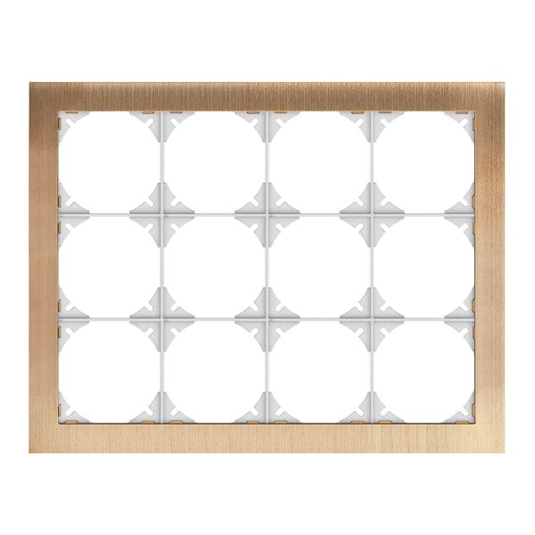 Abdeckrahmen EDIZIOdue prestige 3×4 messing champagne